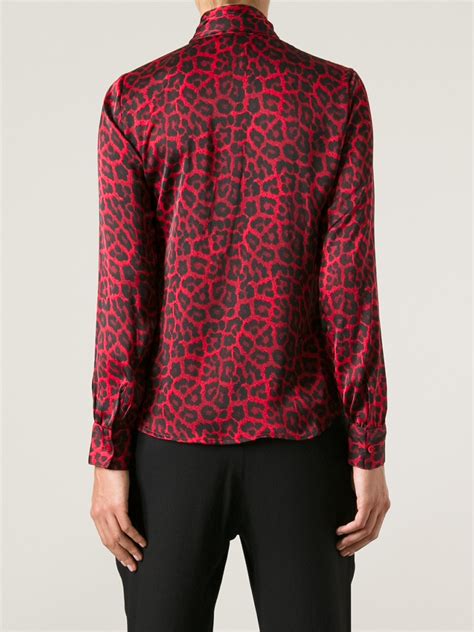 michael kors red leopard topc